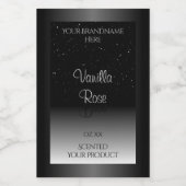 Elegant zwart-wit etiket Zacht glitter (Enkel label)