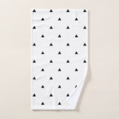 Elegant zwart wit geometrisch patroon | driehoeken bad handdoek (Handdoek)