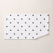 Elegant zwart wit geometrisch patroon | driehoeken bad handdoek (Handdoek)