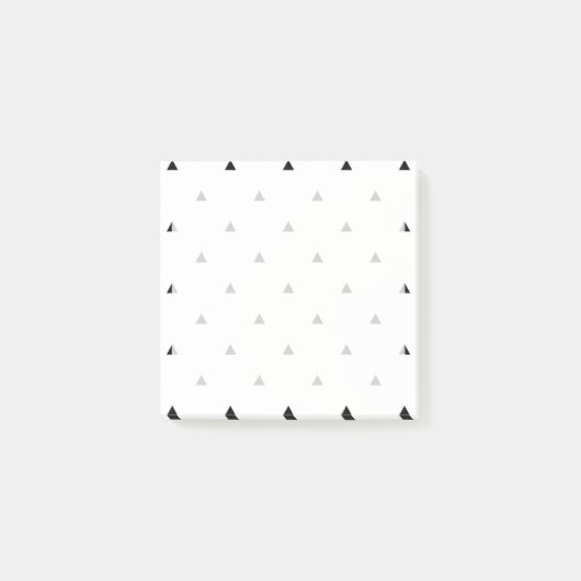 Elegant zwart wit geometrisch patroon | driehoeken post-it® notes (Voorkant)