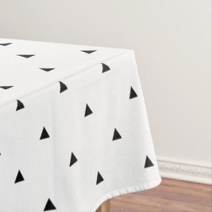 Elegant zwart wit geometrisch patroon driehoeken tafelkleed
