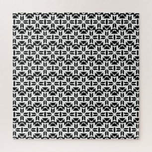 Elegant zwart-wit geometrisch patroon legpuzzel