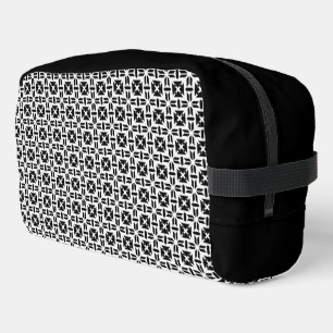 Elegant zwart-wit geometrisch patroon toilettasje