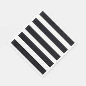 Elegant zwart-wit gestreept grafisch papier servet (Hoek)