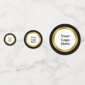 Elegant zwart wit goud bedrijf Uw Logo hier Confetti (Achterkanten)
