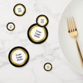 Elegant zwart wit goud bedrijf Uw Logo hier Confetti (Groep)