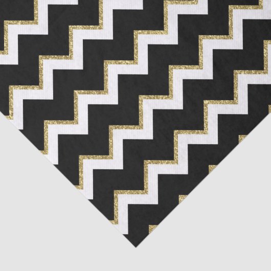 elegant zwart wit goudschevelweefsel tissuepapier (Detail)