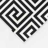 Elegant zwart-wit Grieks patroon Fleece Deken (Hoek)
