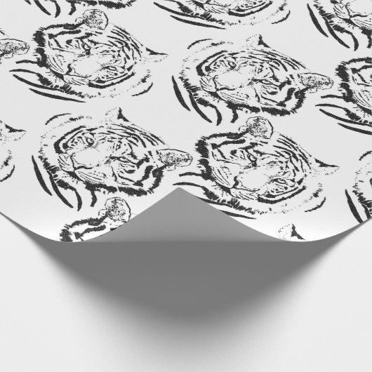 Elegant zwart-wit, groot design cadeaupapier (Hoek)