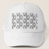 Elegant zwart-wit, groot design trucker pet (Voorkant)