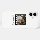 Elegant zwart-wit hart gepersonaliseerd modern Case-Mate iPhone case (Achterkant (horizontaal))