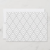 Elegant zwart-wit huwelijk verandert de datum save the date (Achterkant)
