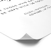 Elegant zwart-wit in liefdevol geheugenteken poster (Hoek)