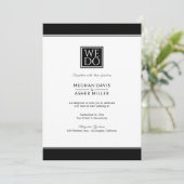 Elegant zwart-wit kaart (Staand voorkant)