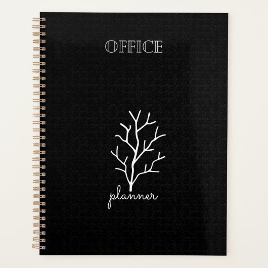 Elegant zwart wit kantoor planner (Voorkant)