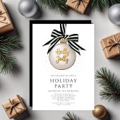 Elegant zwart-wit kerstfeest kaart