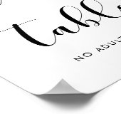 Elegant zwart-wit Kinder twitbord Poster (Hoek)