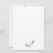 Elegant zwart & wit kuifje save the date (Achterkant)