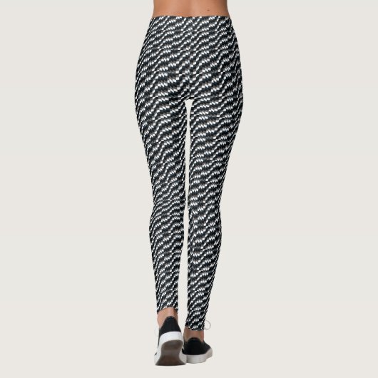 Elegant zwart-wit leggings (Achterkant)