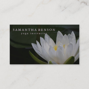 Elegant zwart-wit Lotus Flower Logo Yoga Busin Visitekaartje
