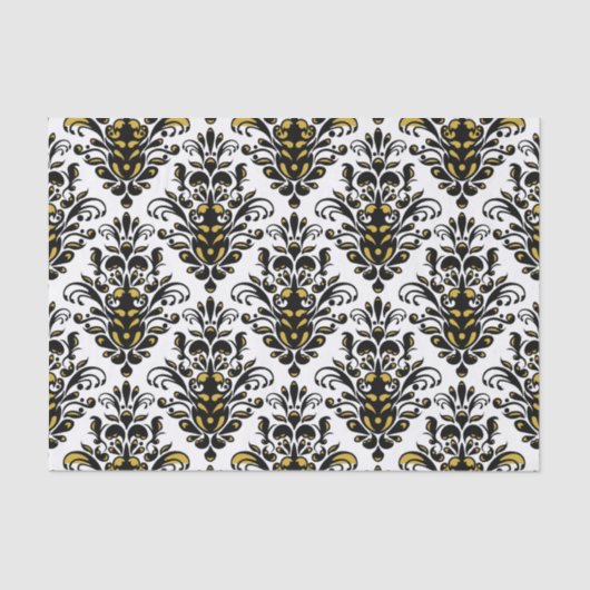 Elegant zwart-wit met aanraking van gouddemper tissuepapier (Voorkant)