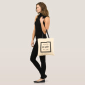 Elegant zwart-wit: mevrouw monogram bruiloft tote bag (Voorkant (model))