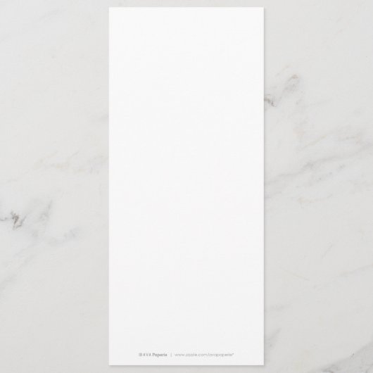 Elegant zwart-wit minimalistisch huwelijksmenu menu (Achterkant)