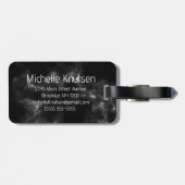 Elegant zwart-wit | Modern Monogram Custom Bagagelabel (Achterkant horizontaal)