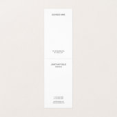 Elegant Zwart-wit Modern Monogram Eenvoudig Visitekaartjes (Binnenkant ongevouwen)