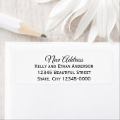 Elegant zwart-wit nieuw adres etiket (Insitu)