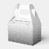 Elegant Zwart-wit Patroon Custom Name Bedankdoosjes (Achterkant)