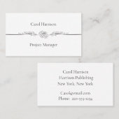 Elegant zwart-wit professioneel Visitekaartje (Voorkant / Achterkant)