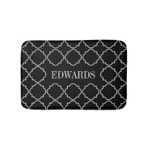 Elegant zwart-wit quaterefoliepatroon, aangepast