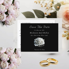 Elegant zwart-wit Save The Date Briefkaart