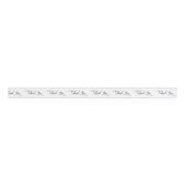 Elegant zwart-wit script bedankt grosgrain lint (Voorkant)