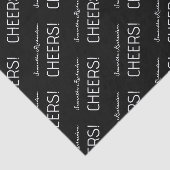 Elegant zwart wit script naam tissuepapier (Detail)