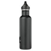 Elegant zwart-wit Simplistic Monogram Waterfles (Rechts)