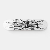 Elegant zwart-wit stam-masker abstract skateboard (Horizontaal)