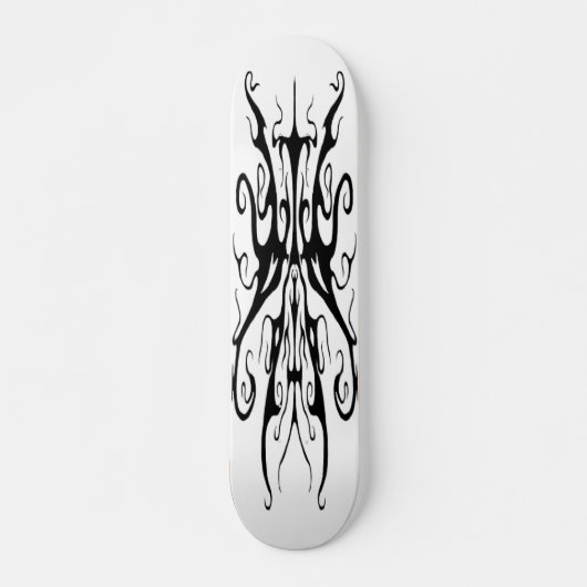 Elegant zwart-wit stam-masker abstract skateboard (Voorkant)