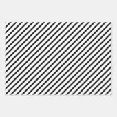 Elegant zwart-wit strips inpakpapier vel (Voorkant 2)