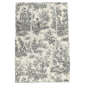 Elegant  zwart-wit Toile de Jouy Medium Cadeauzakje (Achterkant)