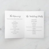 Elegant zwart-wit trouwprogramma programma (Binnen)