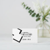 Elegant zwart-wit visitekaartje (Staand voorkant)