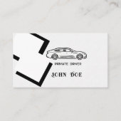 Elegant zwart-wit visitekaartje (Voorkant)