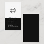 Elegant zwart-wit visitekaartje (Voorkant / Achterkant)