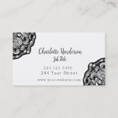 Elegant zwart-wit Visitekaartje (Achterkant)