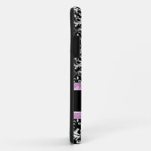 Elegant zwart-wit vocht met monogram Case-Mate iPhone case (Achterkant/rechts)