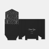 Elegant zwart-wit voorblad bedankdoosjes (Uitgevouwen)