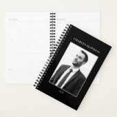 Elegant zwart-wit zakelijk Man foto monogram Planner (Display)