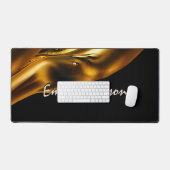 Elegant zwart-witgoud bureaumat (Keyboard & Muis)